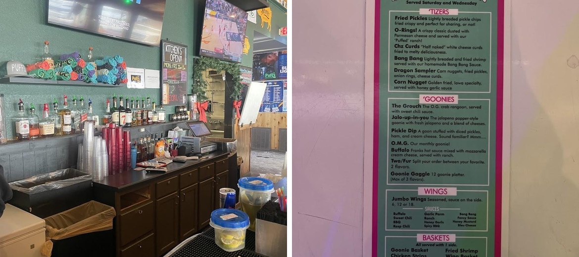 Puff's Menu